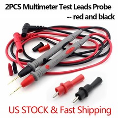 2pcs/set 1000V Digital Multimeter Test Leads Probe Kit 20A Wire Cable Set