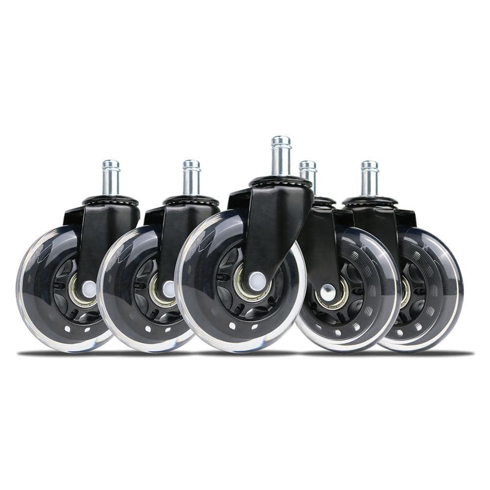 Everbilt Black 3 in. Rollerblade Office Chair Caster Wheels (4-Pack)