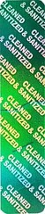 CLEANED & SANITIZED Tamper Resistant Labels | 0.75″ x 3.5″ Inch | 500 Pack