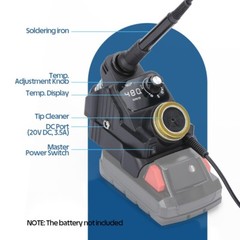 WEP 937D-I3 Cordless Soldering Station Solder Iron For MIWOQI Milwaukee Battery