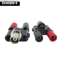 BNC Female to Dual 4mm Banana Female Jack Coaxial Adapter Connector Binding Post