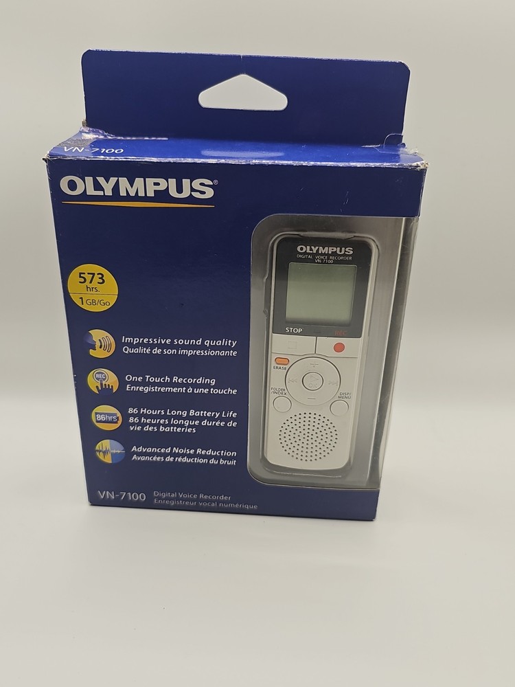 Olympus VN-7100 Digital Voice Recorder 1GB – White