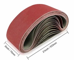 40PCS Belt Sander Sandpaper 3×21 Sanding Belts 40 60 80 120 150 240 400 Grit US