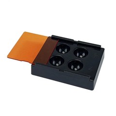 5Pcs Dental 4 Well with Light Shield Cover Palette Bonding Tray Mixing Wells