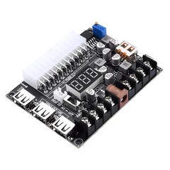 20/24Pin ATX Power Supply Breakout Board Adjustable Voltage Module / Case HOT
