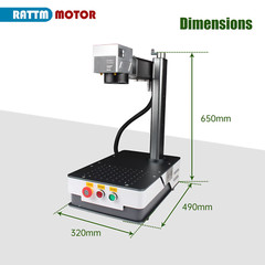 Raycus 50W 30W 20W Fiber Laser Marking Machine Silver Metal Engraving Lightburn