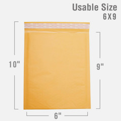6”x10” Kraft Paper Padded Bubble Envelopes Mailers Shipping Case 6”x10” 30pc