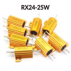 25W/50W Golden Aluminium Load Resistor Wirewound Various Values 0.1ohm – 10K ohm