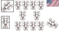 Retro Duckbilled Box Hasp Lock Toggle Latch – 10 Pack with Screws Included