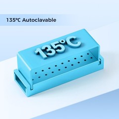 30 Holes Dental Burs Block Holder Disinfection Sterilization Box for RA FG Bur