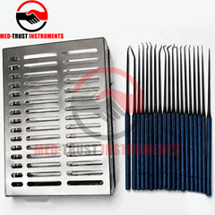 Aesculap Rhoton Micro Dissector Set 20Pcs blue Neurosurgery Instruments