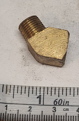 NEW BRASS 45° STREET ELBOW 1/8″ MNPT X 1/8″ FNPT