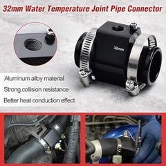 32mm 1-1/4″ Aluminum Radiator Hose Water Temperature Sensor Adapter Size: 32mm