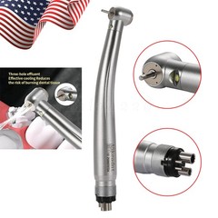 Dental LED E-generator Fiber Optic High Speed Handpiece 4Hole Fit FG1.6mm Burs