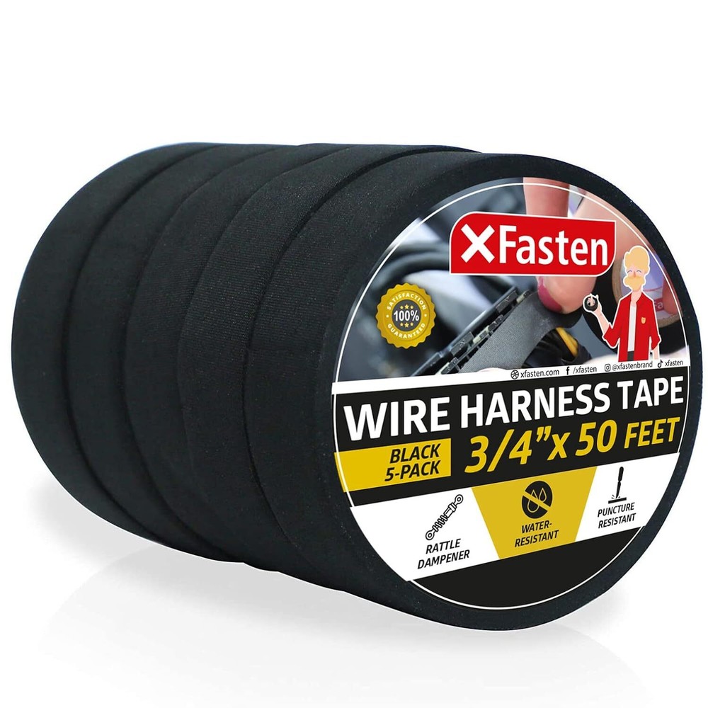Cinta Para Arnes De Cable 3 4 Pulgadas 50 Pies 5 Paquetes Cinta Automotriz Ad…