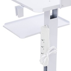 Adjustable Rolling Computer Cart for Home, Office & Medical Use