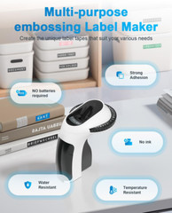 3D Embossing Label Maker with 6 Color Label Tapes 3/8″ for Dymo Omega Xpress