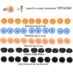 10Pcs US Dental attachment Zest Locator system standard Male Cap Inserts fit for