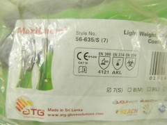 ATG MaxiChem 14″ Nitrile Coated Nylon Lycra Chemical Work Glove Qty 12 56-635/S