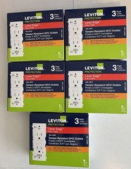 Leviton EGFT1-3W – 15A 125V – TR GFCI Outlets 5-boxes NEW SEALED (FREE SHIPPING)