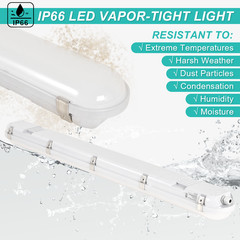 6PACK 4FT LED Vapor Tight Light 3CCT Vapor Proof Light 40W/50W/60W Selectable