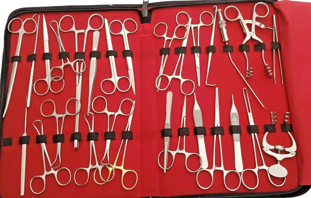 Set of 28 Pcs Professional Plastic Surgery Kit Surgical Instruments