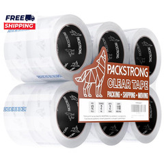 Industrial Grade Clear Packing Tape 12 Rolls 110 Yards per Roll 2″ Wide X 2 Mil