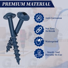 500pcs #8 Pocket Hole Screws Wood Screws Square Drive Head Self Tapping Screws