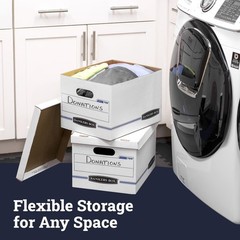 Bankers Box Basic Duty Letter/Legal File Storage Box with Lids, 10 Pack