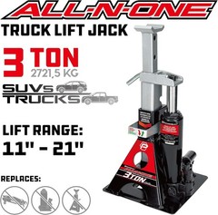 POWERBUILT 3 Ton Hydraulic Bottle Jack/Stand 11-21″ 640912