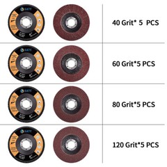 20x Flap Disc 4.5″ 4-1/2 40 60 80 120 Grit Angle Grinder Sanding Grinding Wheels