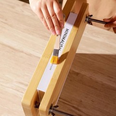 MINBOO Bamboo Book Press – Portable Handmade Binding Tool with Anti-Slip Mat