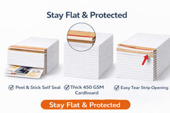 13×18 Rigid Photo Mailers Self Seal Cardboard Document Shipping Flats 450gsm