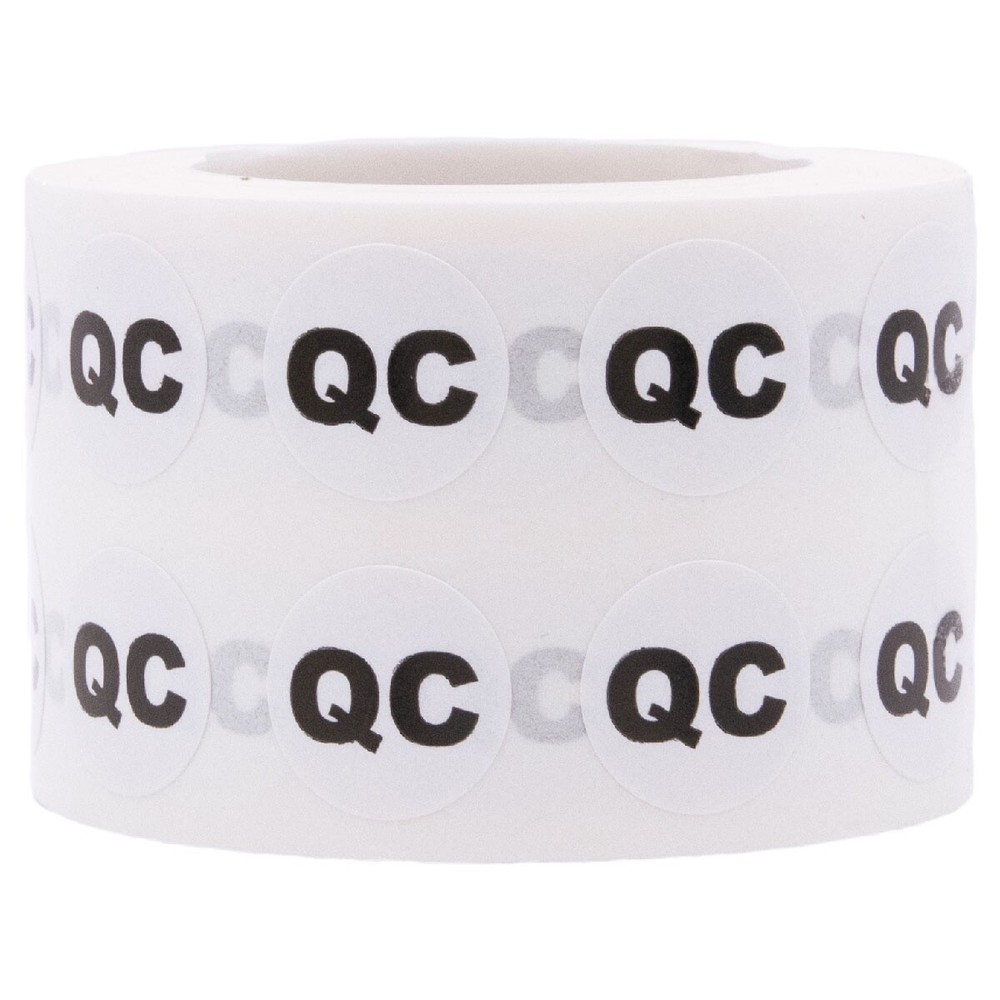 Quality Control QC Stickers | 0.5″ Inch Round | 1000 Pack