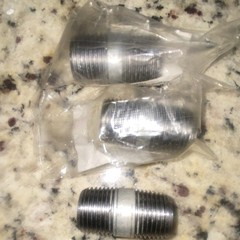 STZ Black Steel Pipe Nipple 1/2 in x 2 in Sch 40 Threaded, Lot of 3 NSP712