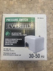 Everbilt 1001098873 Pressure Switch 30-50 PSI NEW