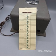 VTG Stromberg Model 14 Time Clock Corded Gray Metal Case Industrial Punch Clock