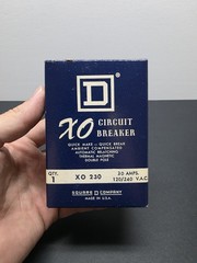 SQUARE D XO XO230 CIRCUIT BREAKER 30 AMP 2 POLE 240V. XO0230 READ