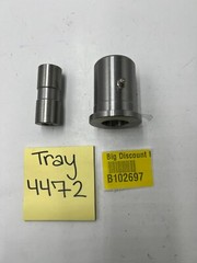 Sleeve and Bushing 2 1/4 Inches Long 2 Inches Diameter Silver
