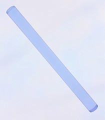 CLEAR BLUE FLUORESCENT ACRYLIC PLEXIGLASS LUCITE ROD 1” DIAMETER 12” INCH LONG