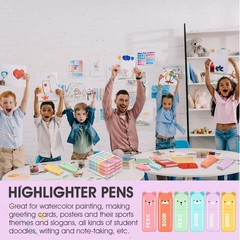 60 Pcs Cute Mini Bear Highlighter Pens Kawaii Highlighter Set Back to School …