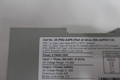 Allen Bradley 25-PM2-A4P8 Powerflex 525 Ac Drive 600hz 1hp 200-240v-ac 0-230v-ac
