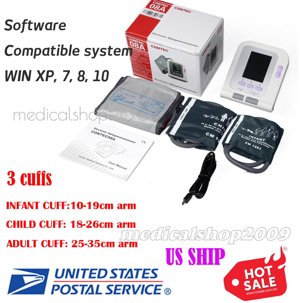 FDA Fully Automatic Blood Pressure Monitor with Adult+Child+Pediatric Cuffs