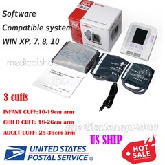 FDA Fully Automatic Blood Pressure Monitor with Adult+Child+Pediatric Cuffs