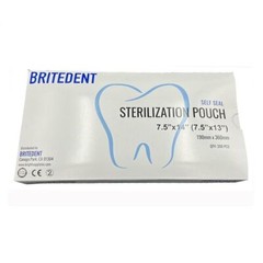 BriteDent 7.5″ x 14″ Self-Sealing Sterilization Pouch, 10 x 200/Box