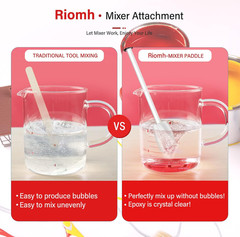 4Pc Resin Mixer Paddles for Drill Epoxy Paint Stirrer Attachment Silicone