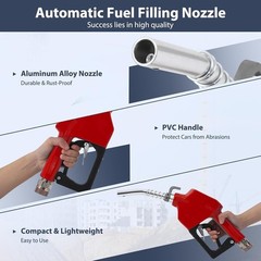3/4 inch NPT Automatic Fuel Nozzle 13/16 inch Spout Auto Shut Off Gas Nozzle