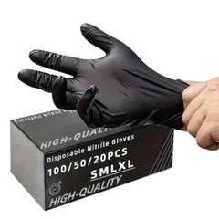 100/50/20PCS Black Gloves Thickened Disposable Gloves for Cleaning Hairdressing