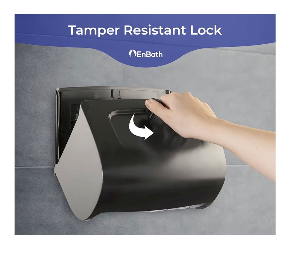 Commercial Toilet Paper Dispenser Wall Mount, Double (2 Roll) Locking 2 pack