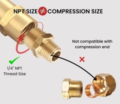 3/8 Inch NPT Male x 1/4 Inch NPT Male, Solid Brass Pipe Adapter Fittings Redu…